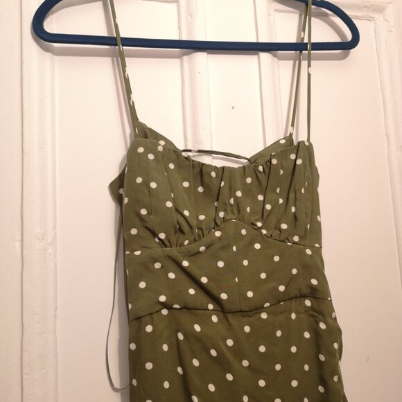 MID-LENGTH CORSET DRESS WITH POLKA DOTS - Picture 3 of 6